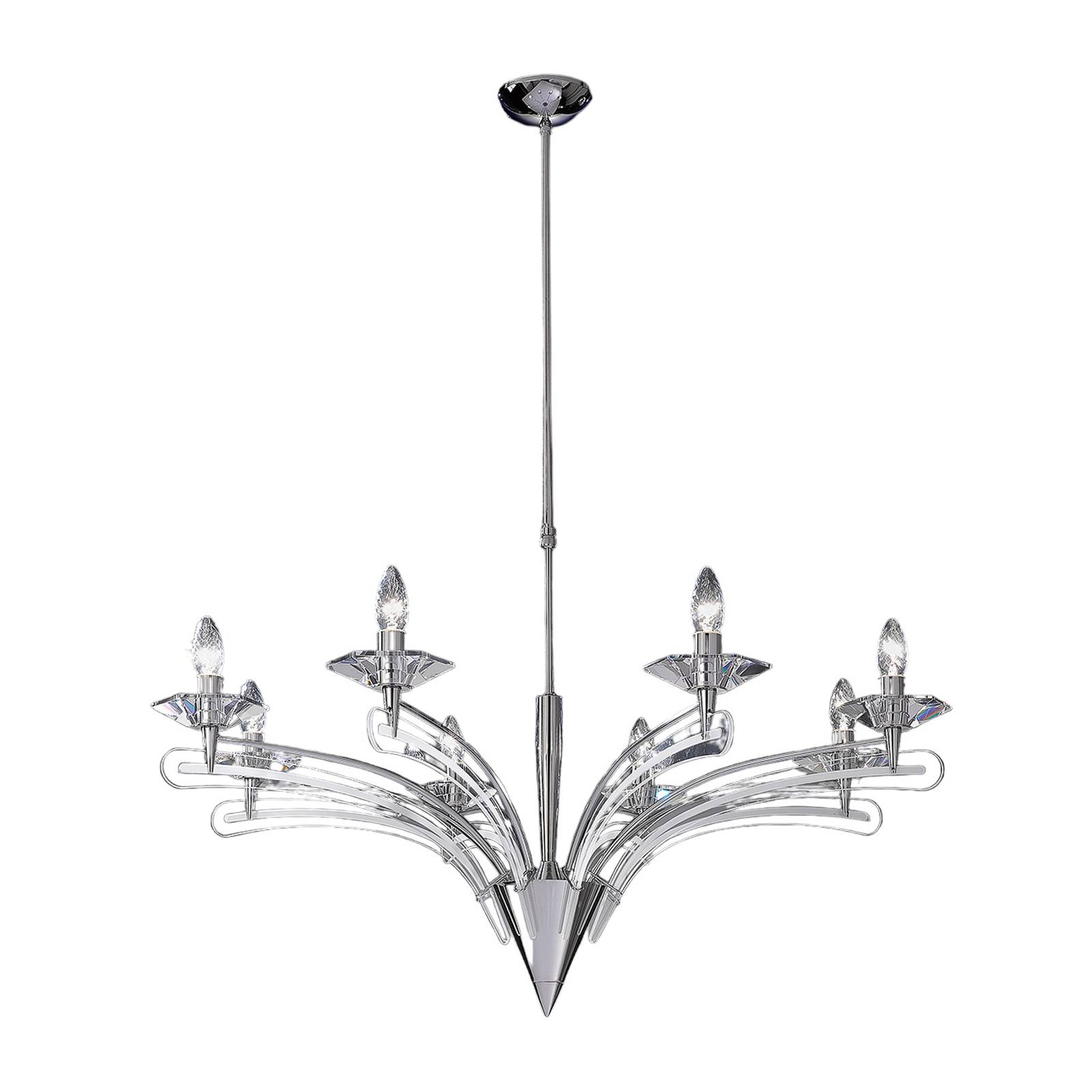Metallux Kronleuchter ICARO mit Kristallglas 8-fl chrom
