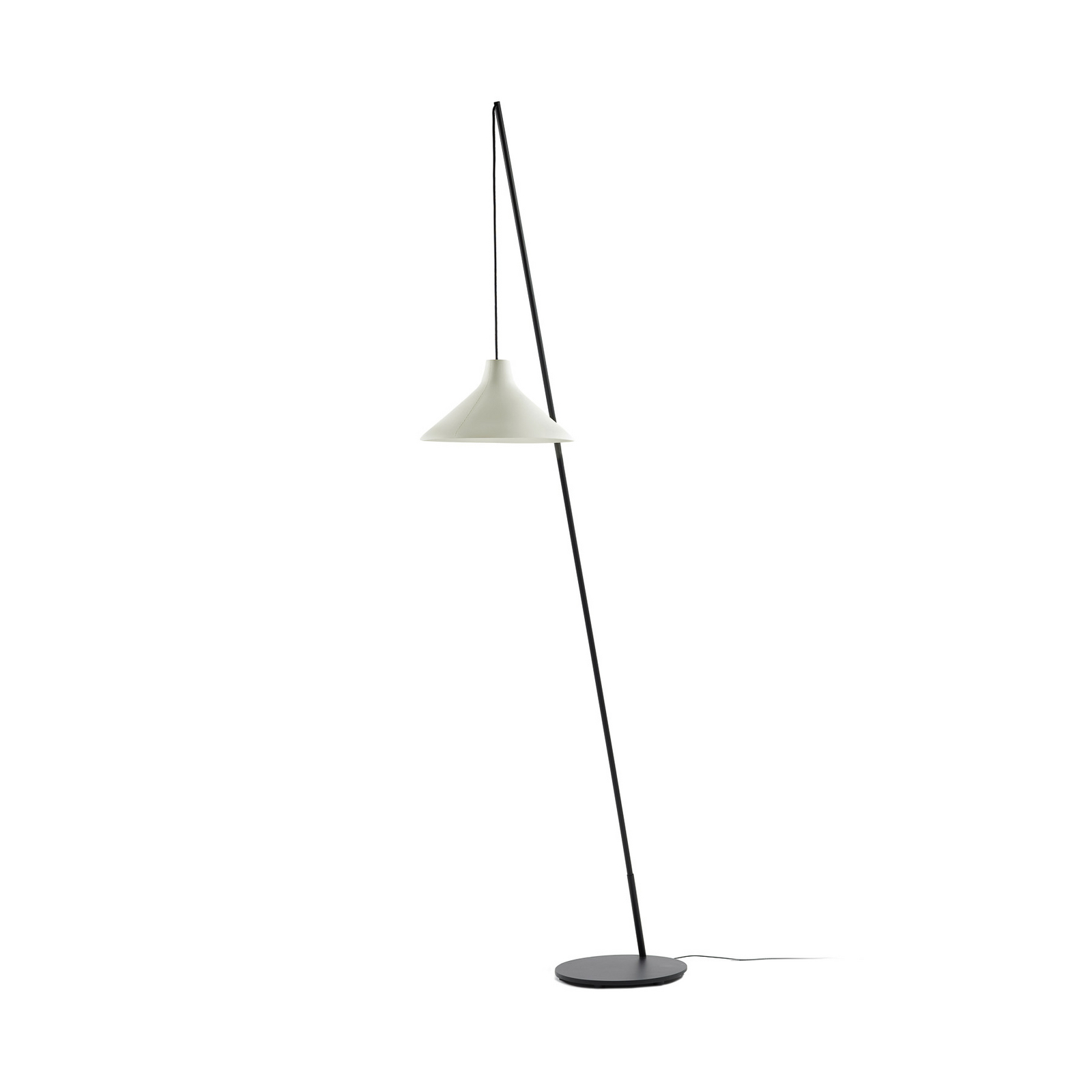 BLACK-WHITE SEAM gulvlampe, stål, porcelæn, E27, højde 196 cm – Serax