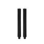 Candela a Cono LED Grooved 2-pack 3,2x25,5 cm Plain Nero/Smooth - Uyuni Lighting