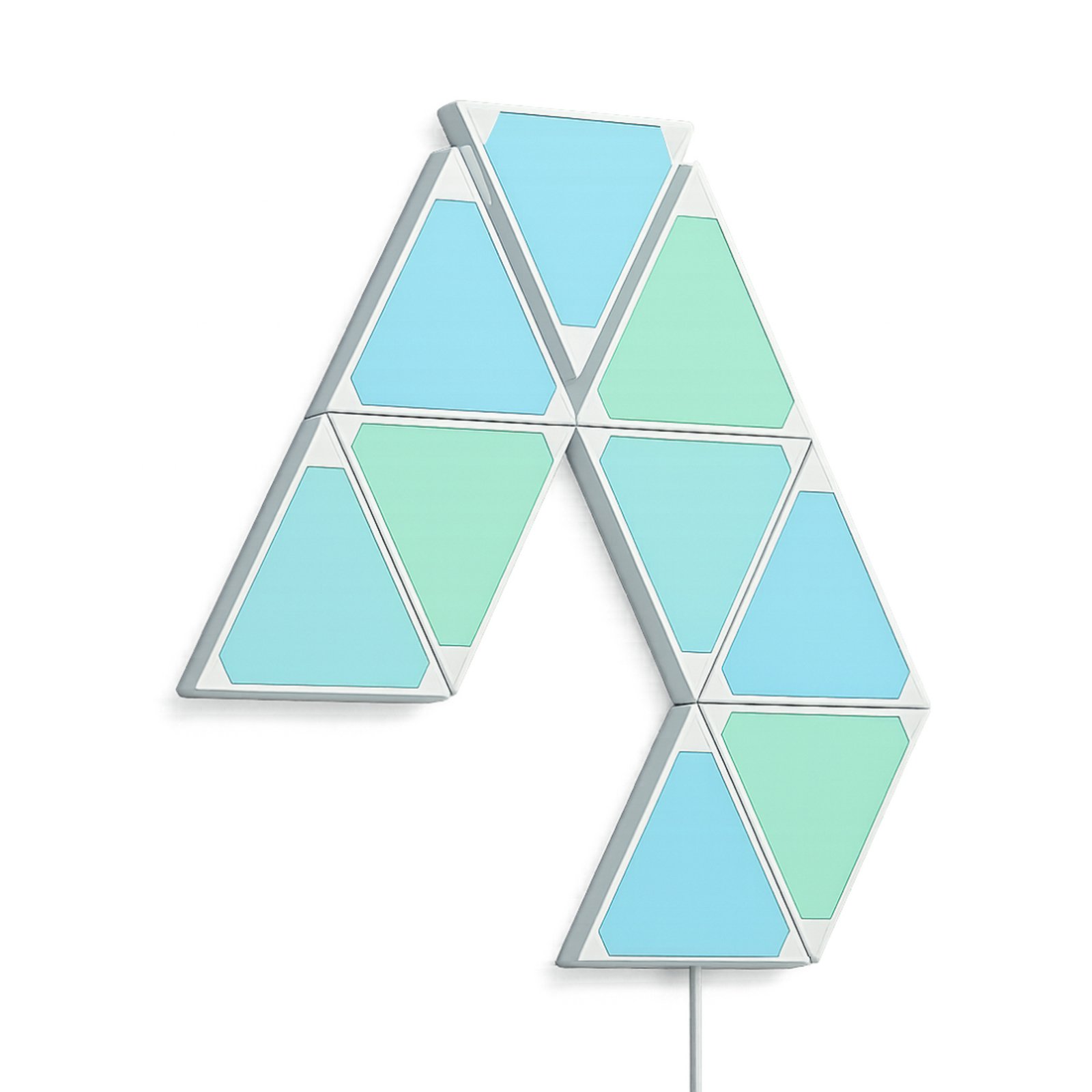 Applique murale LED intelligente Calex TRIANGLES, 9 pièces, RGBW, à intensité Applique murale LED intelligente Calex TRIANGLES, 9 pièces, RGBW, à intensité