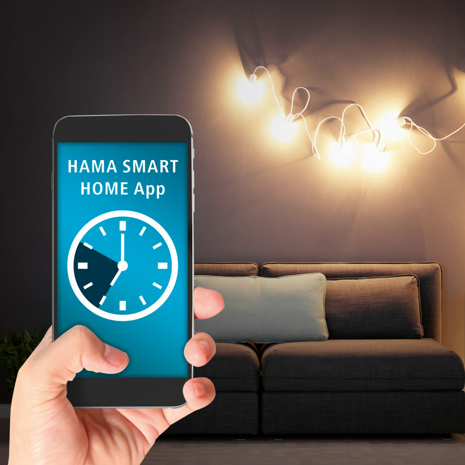 Hama Mini WLAN-stikkontakt strømmåler app-styring