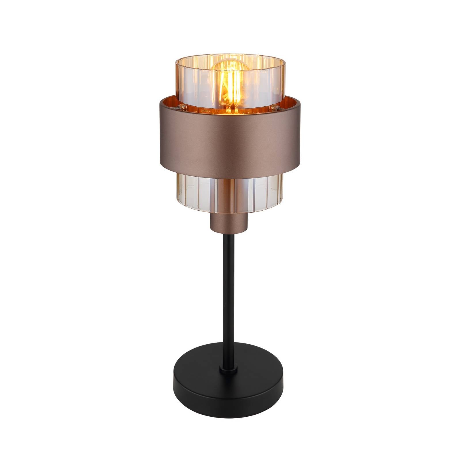 Tischlampe Milley, Höhe 47 cm, bronzefarben, Metall