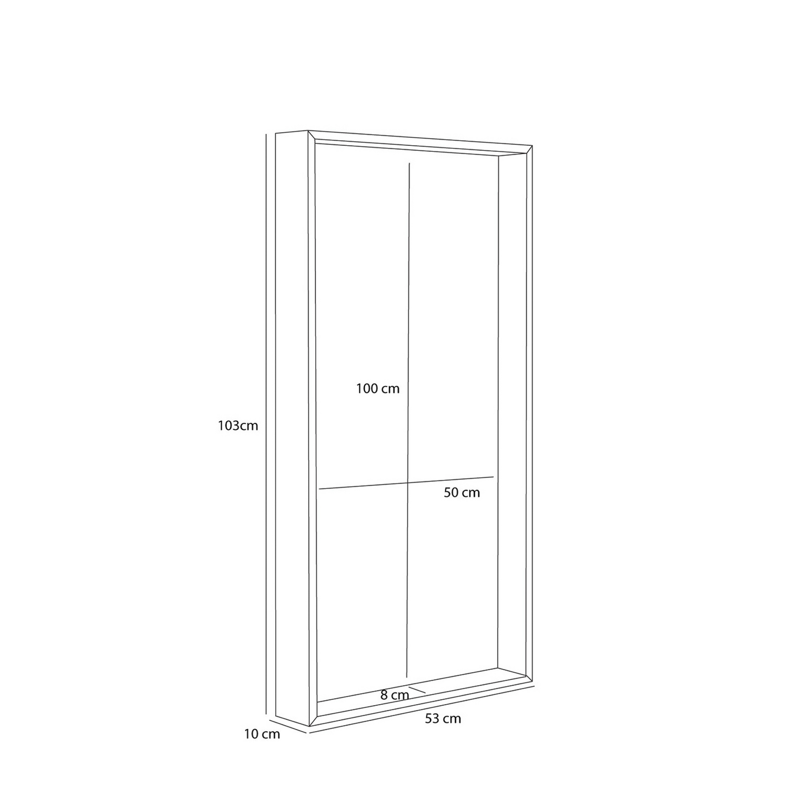 Still fali tükör, világos tölgy, magasság 103 cm – Hübsch