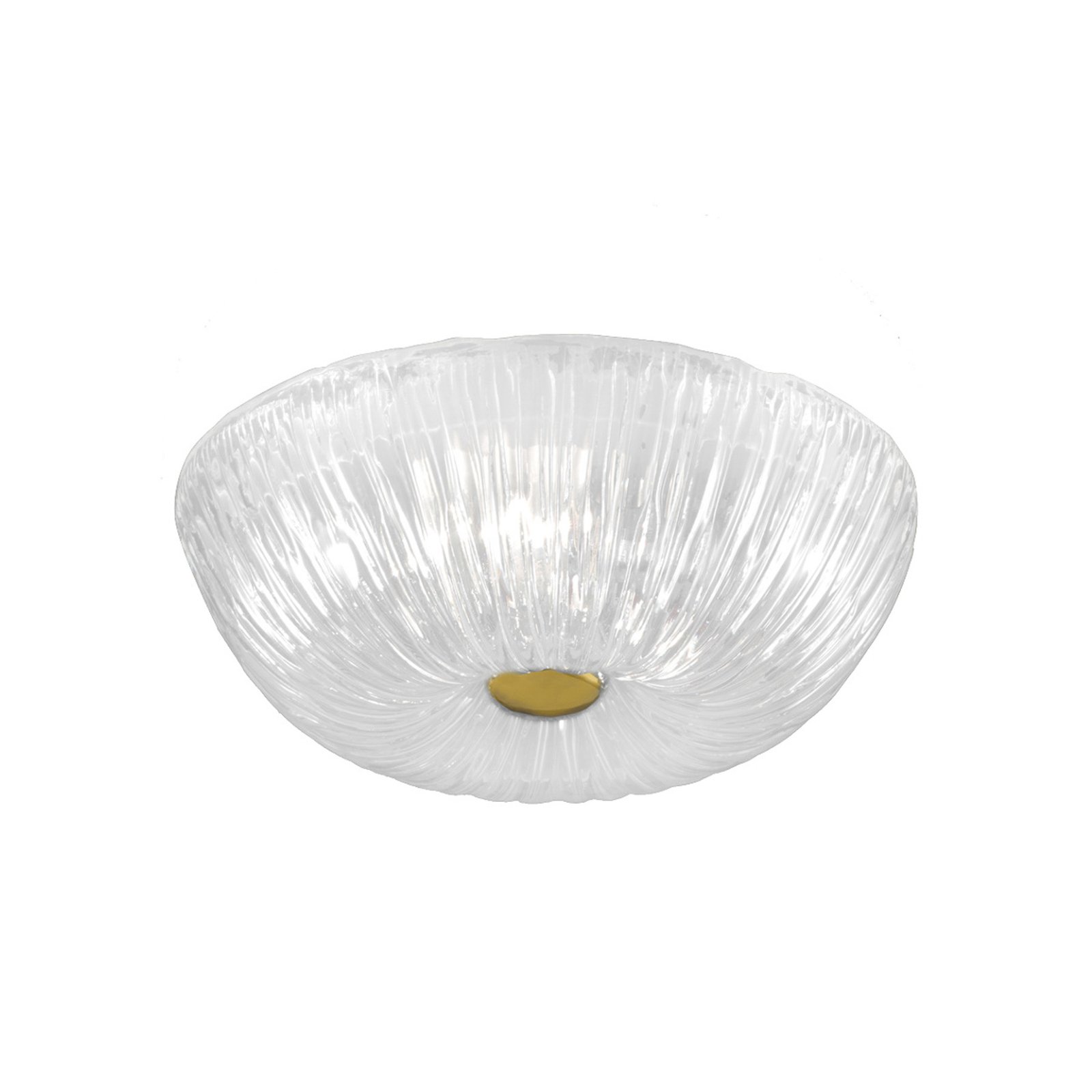 KOLARZ Murano Sagredo ceiling lamp, clear, Ø 30 cm, Murano glass