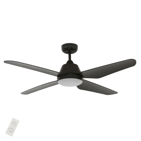 Deckenventilator Aria mit LED-Leuchte, schwarz
