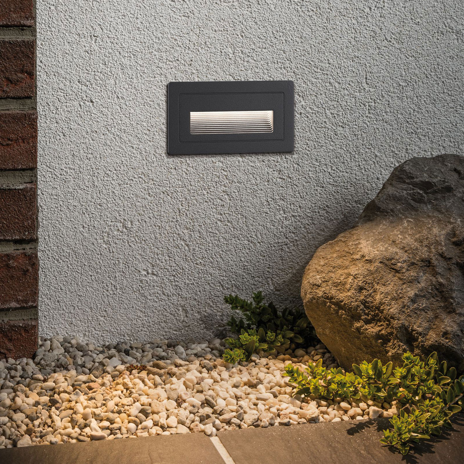 Paulmann Long LED recessed wall light, outdoors