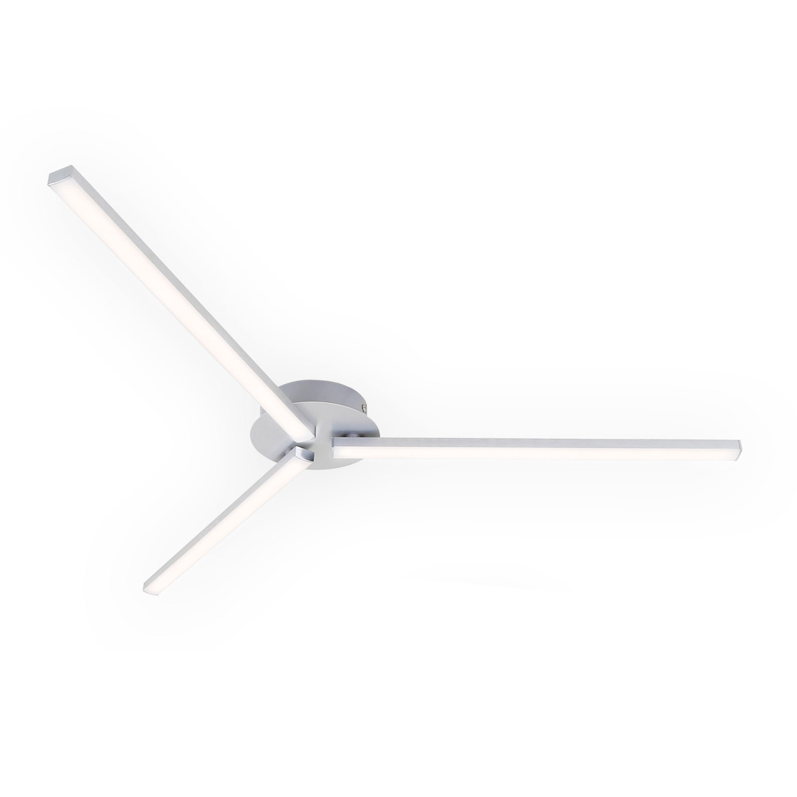 Brilonger 3181-039 LED ceiling lamp, three-bulb, for Living / Dining Room, metal, plastic, 6 W, energy efficiency: A+, L: 68.5 cm, W: 59.3 cm, H: 4.6 cm
