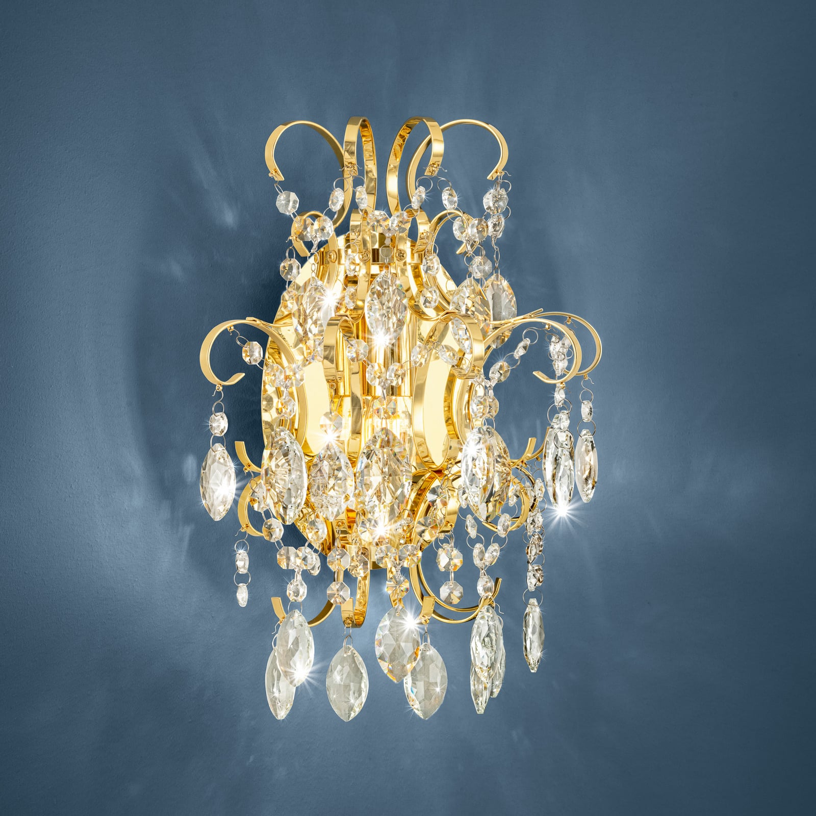 Fenoullet wall light, brass, height 37 cm - Stars of Light