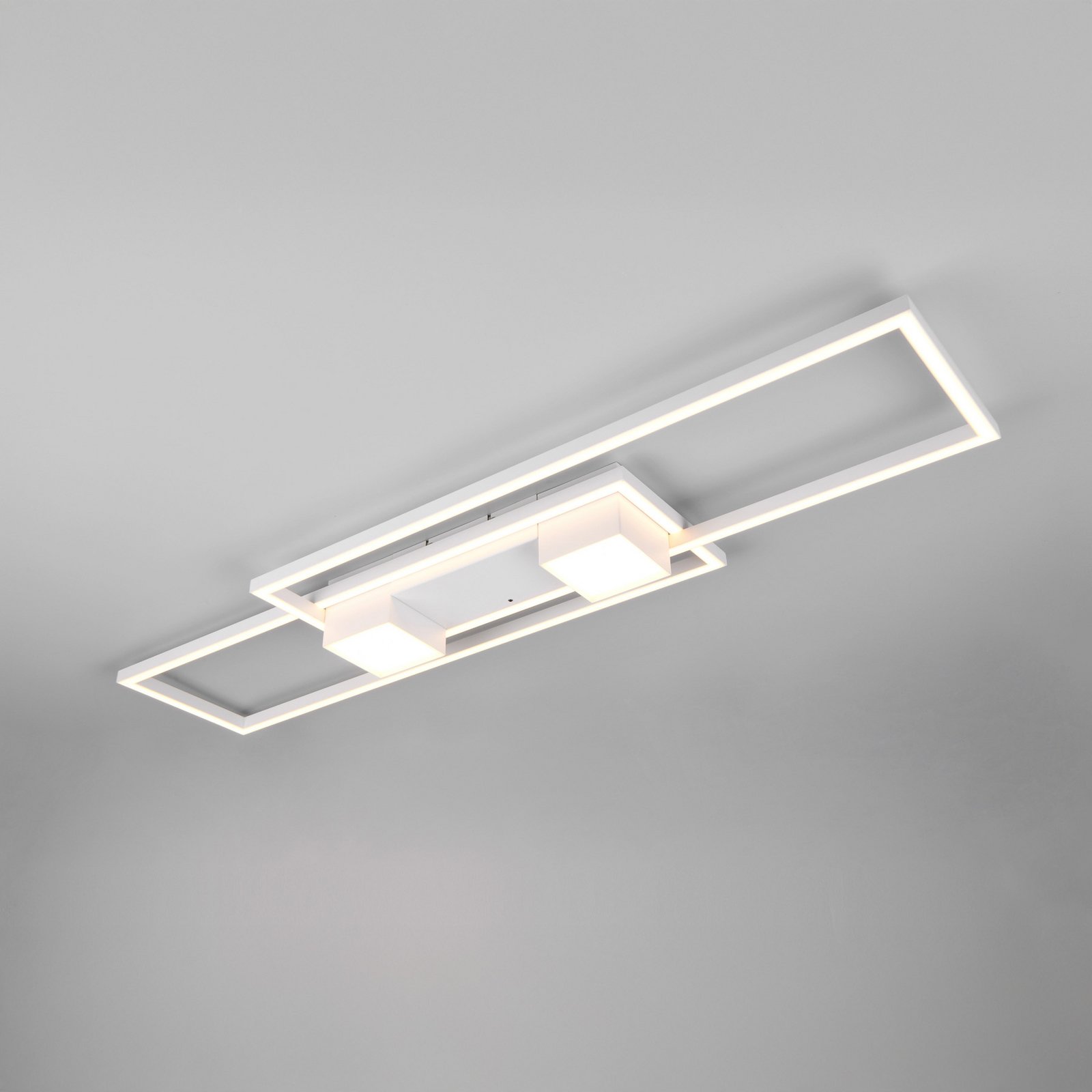 Albany LED-taklampa, vit, 100 x 28 cm, aluminium, CCT, dimbar