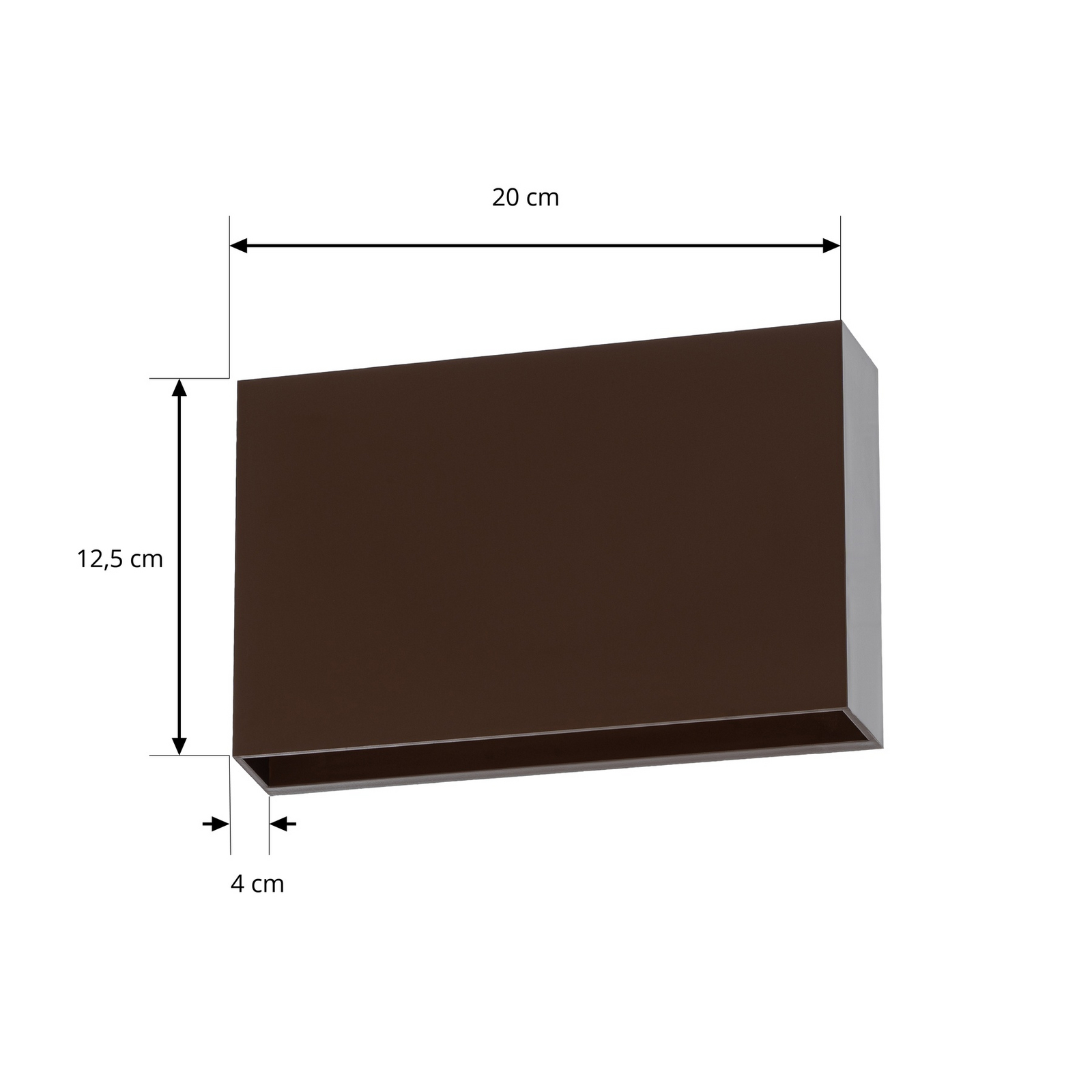 Candeeiro de parede exterior LED Jarte, 20 cm, castanho, IP65 - Lucande