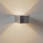 SLV LED wall lamp Logs In, aluminium, width 10 cm