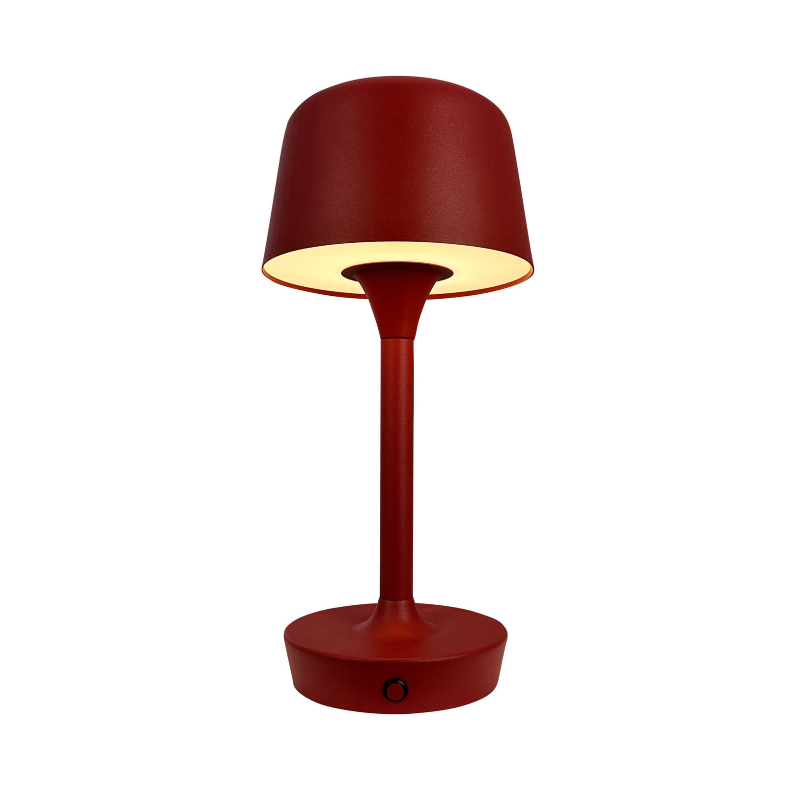 Dyberg Larsen LED table lamp Flow, red, height 25 cm