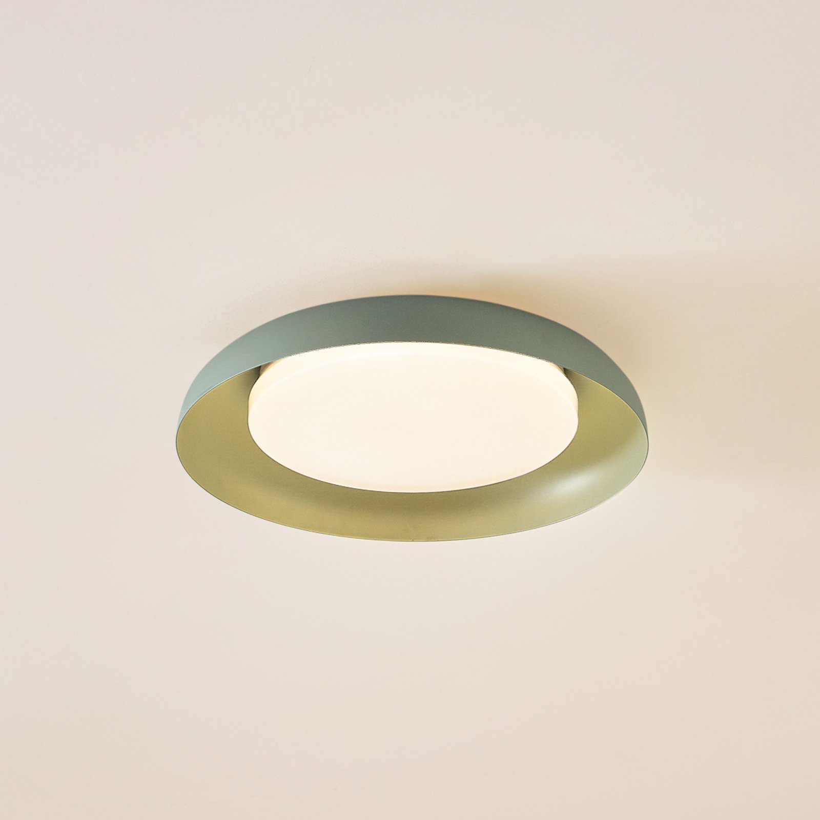 Florie LED Candeeiro de Teto Claro Verde - Lindby