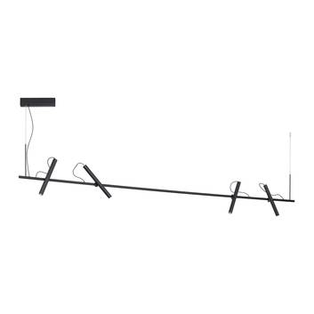 PURE Tutua żyrandol LED, 4-pkt., czarny