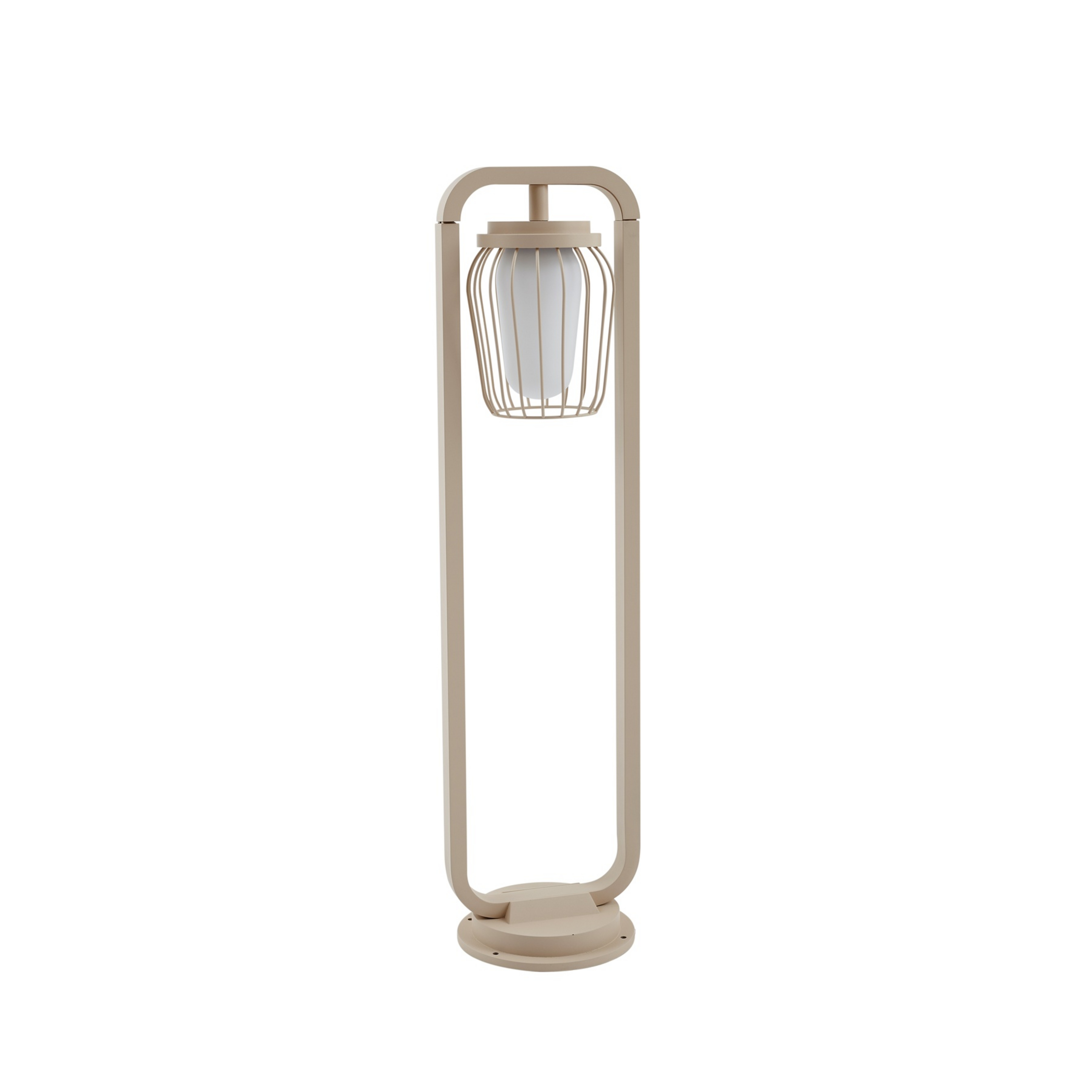 Chandan tuinpadverlichting hoogte 90 cm beige metaal IP54 - Lucande