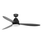 Beacon ceiling fan with light Whitehaven, black, quiet