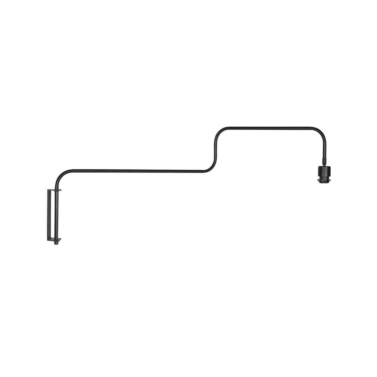 Стена лампа Bloeba, черно/кафяво, изпъкване 140 см, морска трева