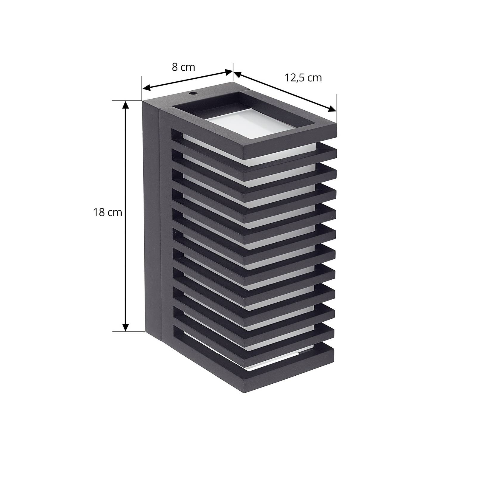 Lucande kinkiet zewnętrzny LED Ariza, czarny, aluminium