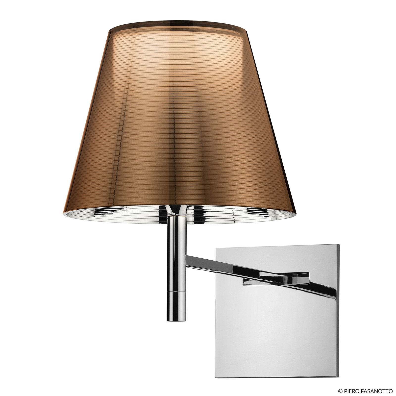 Flos FLOS KTribe F1 wall light metallic bronze, for Living / Dining Room, PMMA, polycarbonate, aluminium, E27, 100 W, energy efficiency: A++, H: 35 cm
