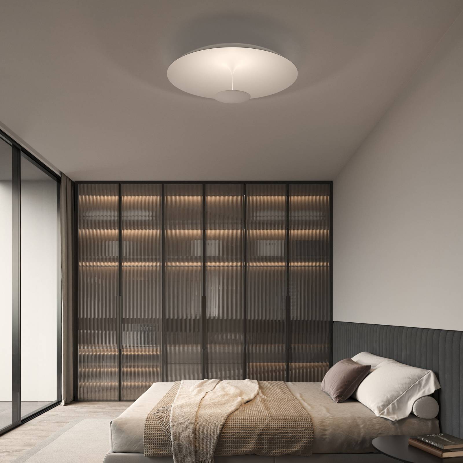 Karman Lampa sufitowa LED BLANCO, Ø 92 cm, biała, metal