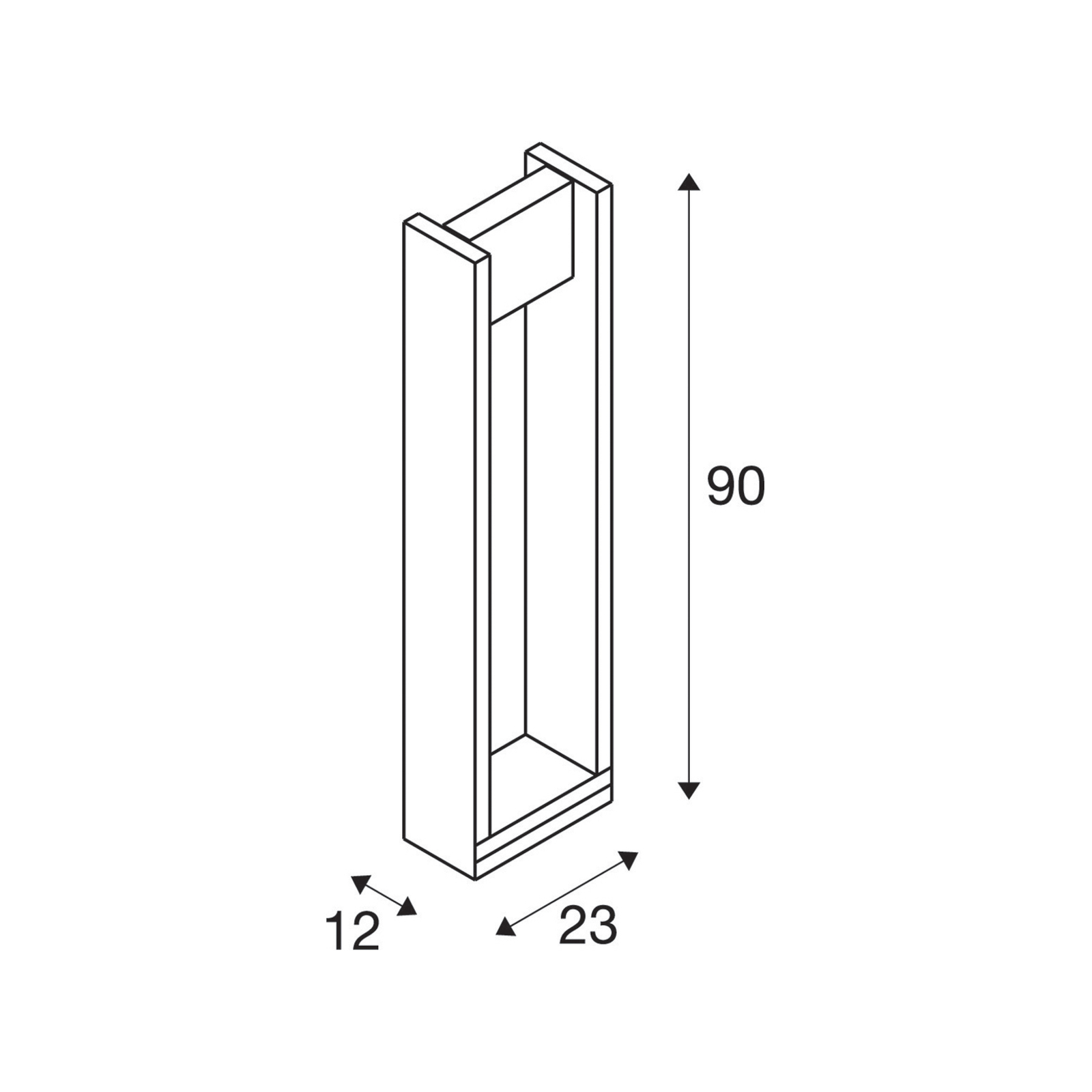 SLV Quad Pole LED-veilampe, antrasitt, aluminium, høyde 90 cm