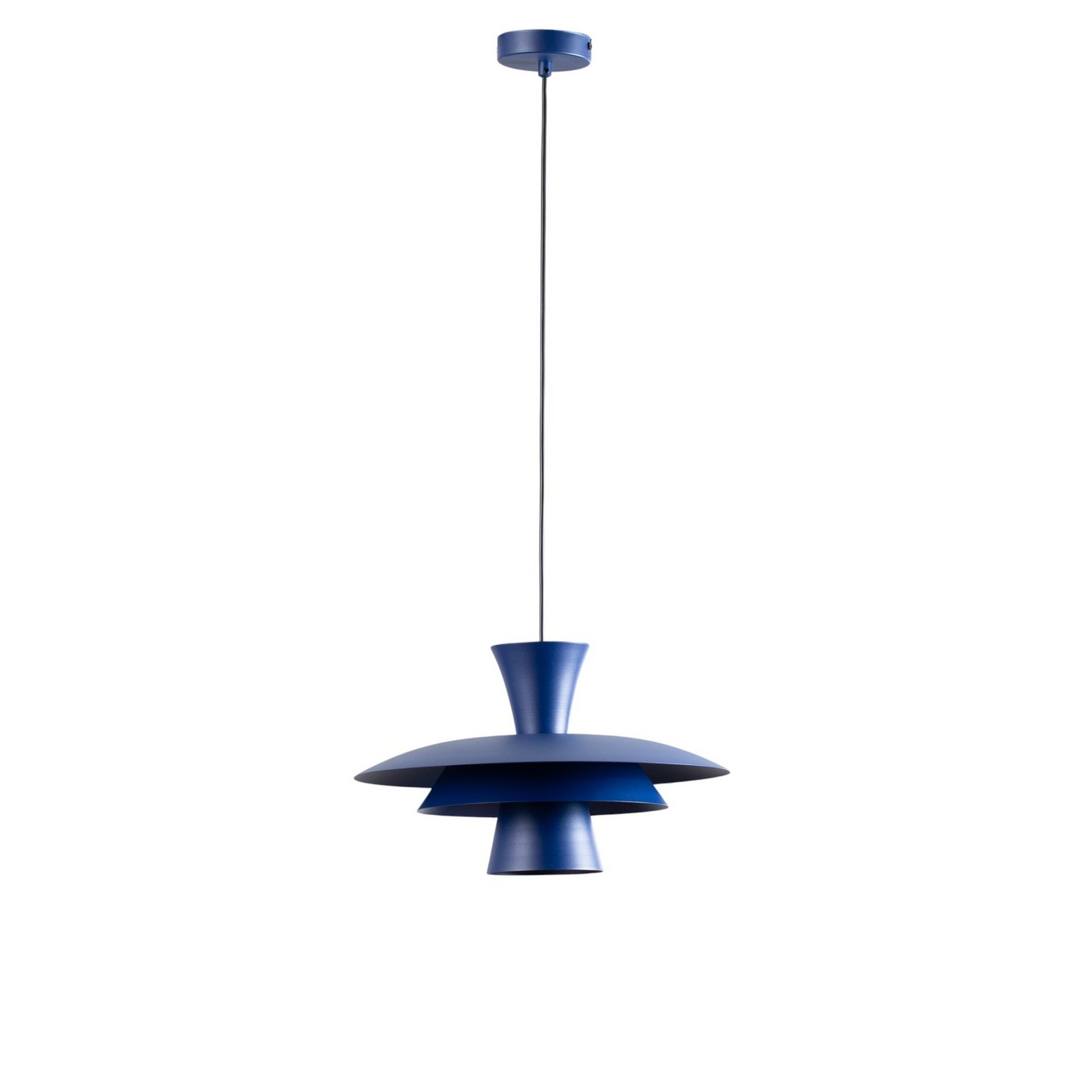 Suspension Plato, bleu foncé, métal, Ø 38 cm, E27