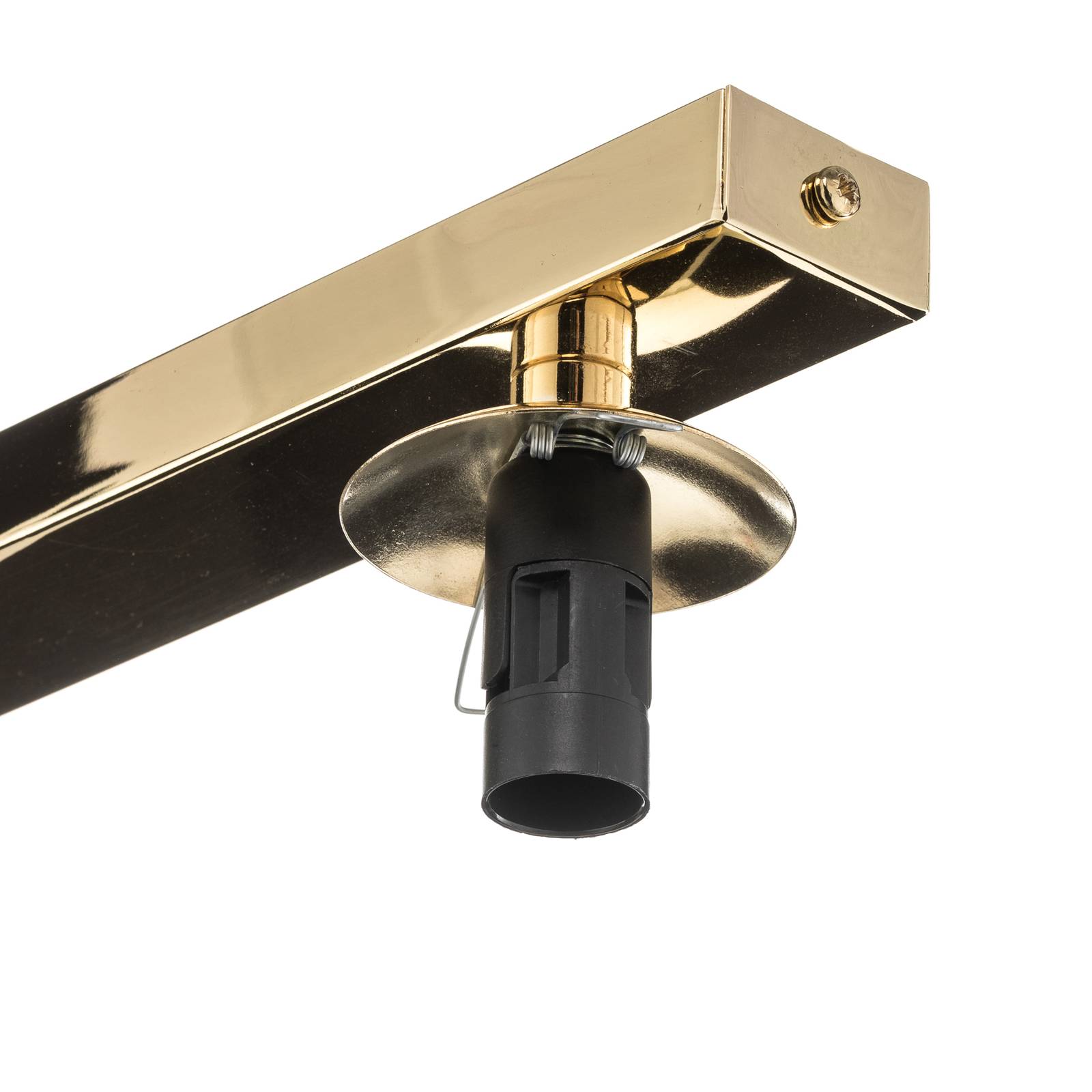 Lampa sufitowa Fatis szkło/mosiądz 3-pkt. długa