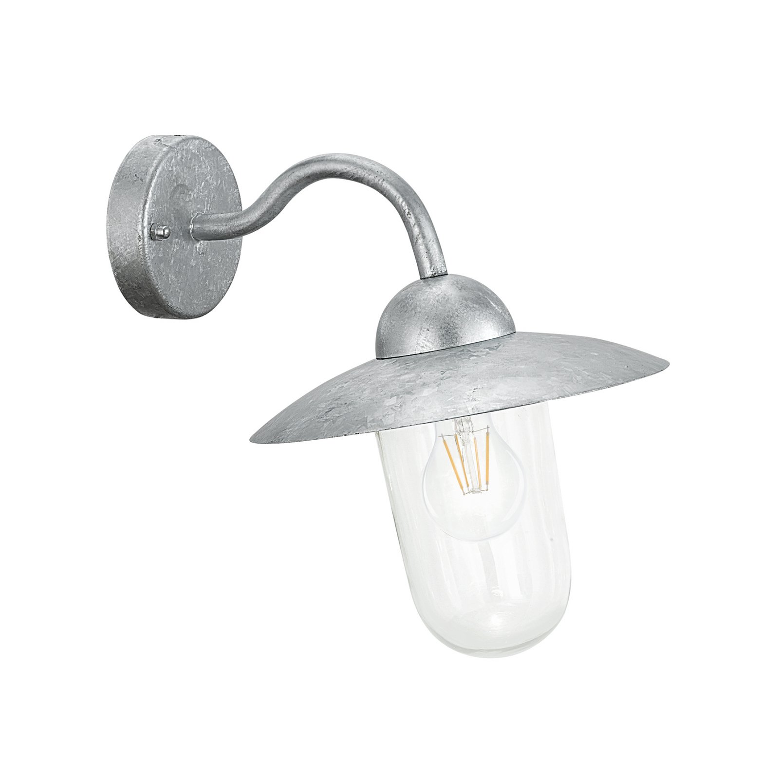 Utomhusvägglampa MILTON, förzinkad