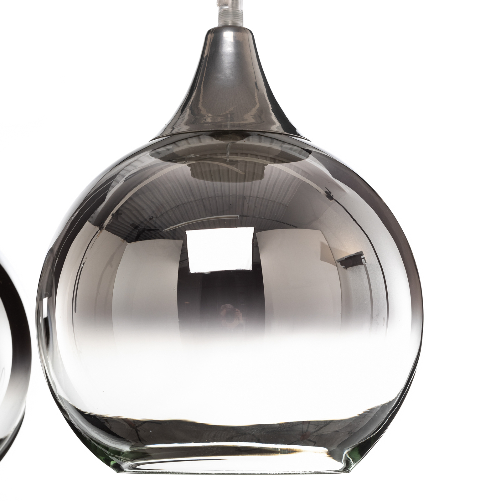 Monte pendant light, 3-bulb, linear, silver