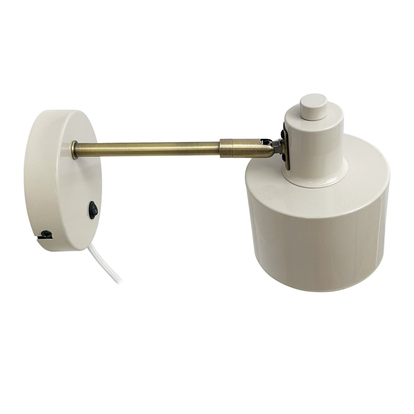 Dyberg Larsen Wandlampe Ocean, beige, Ø 11 cm, Metall