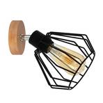 Envolight Vento wandlamp zwart/eiken 1-lamp