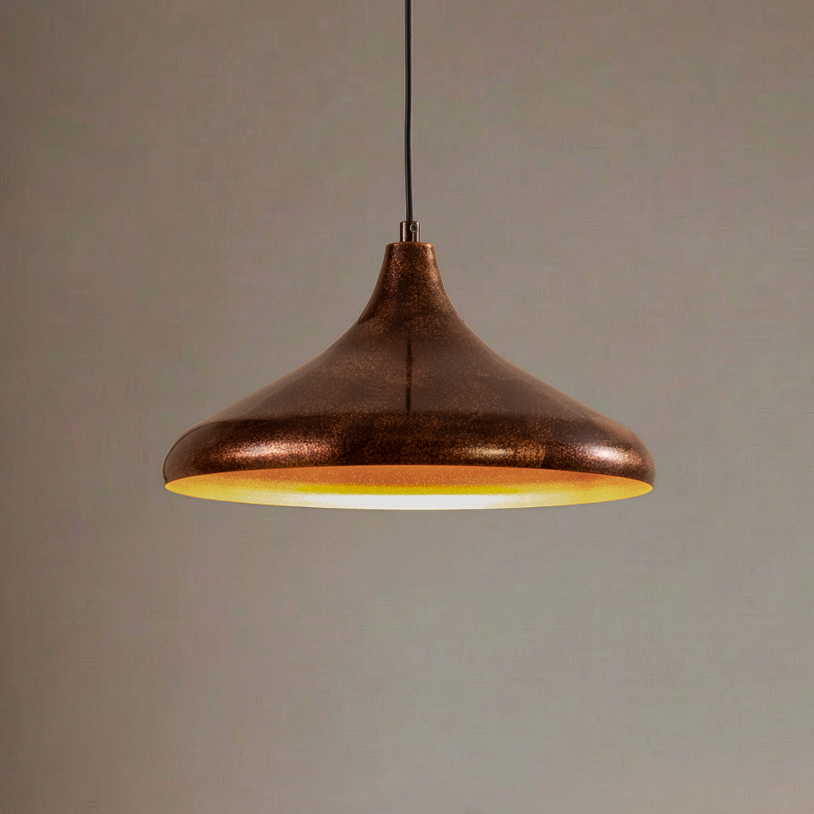 ROYALTECH Lampă suspendată Claus cupru/auriu Ø 35 cm metal - Camera de zi / sufragerie - cupru aur