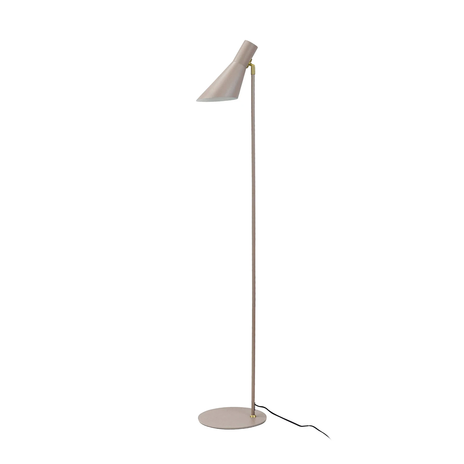 Dyberg Larsen podna lampa DL12, bež/mesing, 139 cm, metal