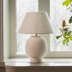 Globen Lighting tafellamp Lorenzo, beige, hoogte 46 cm, keramiek