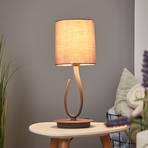 Lua table lamp with fabric lampshade, 16 cm