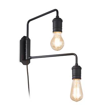 Ideal Lux Triumph wandlamp 2-lamps, zwart