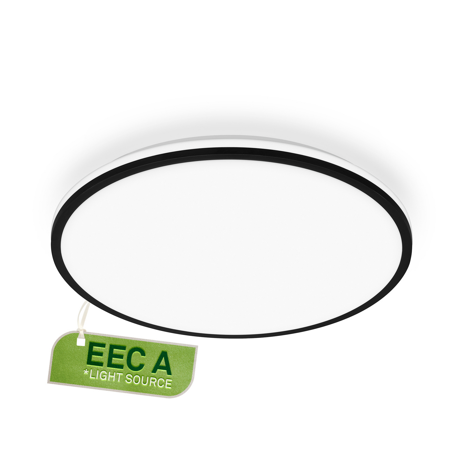 Pulap A LED stropné svietidlo, čierne, Ø 33 cm, plast