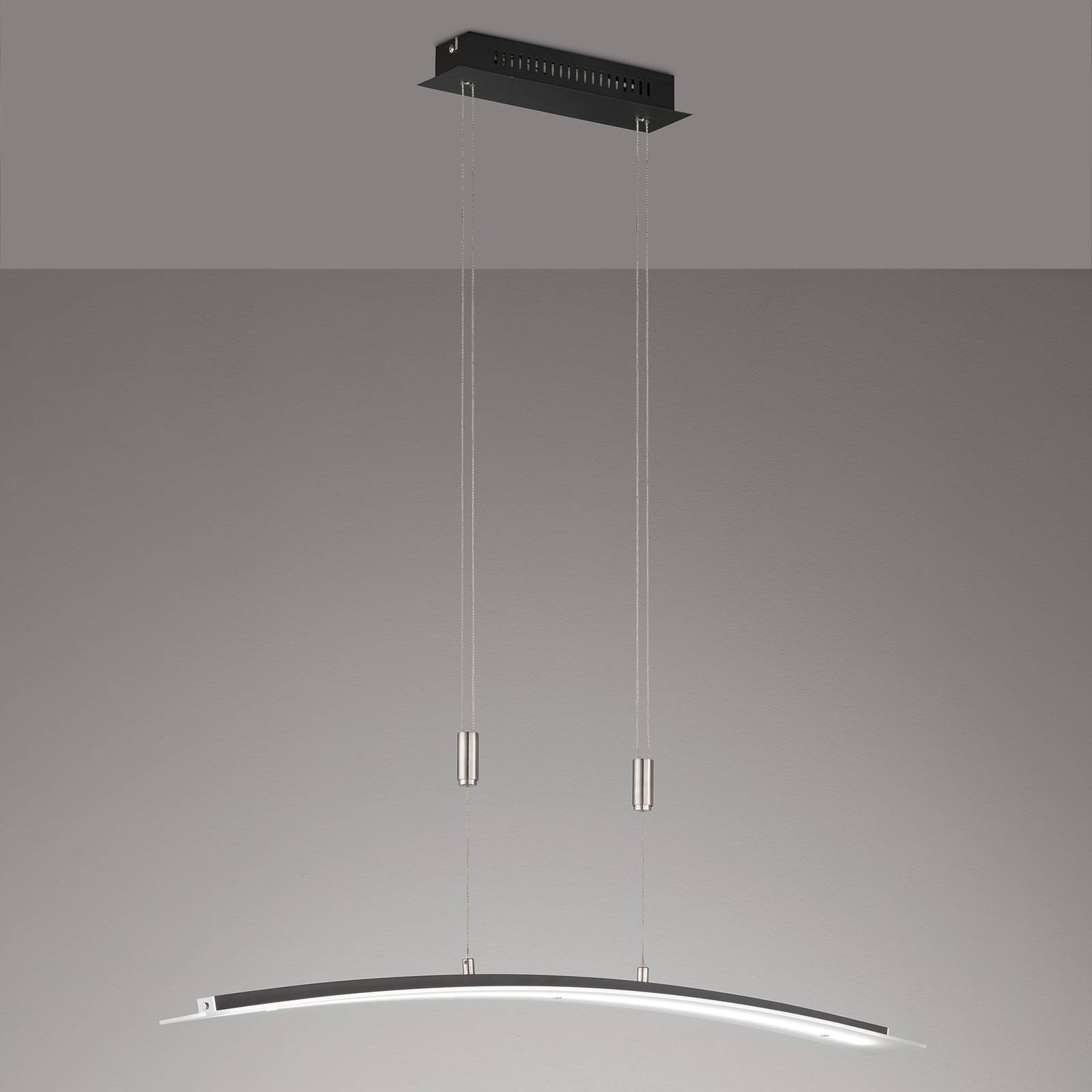 FISCHER & HONSEL LED-hänglampa Metis dimbar CCT svart 90 cm