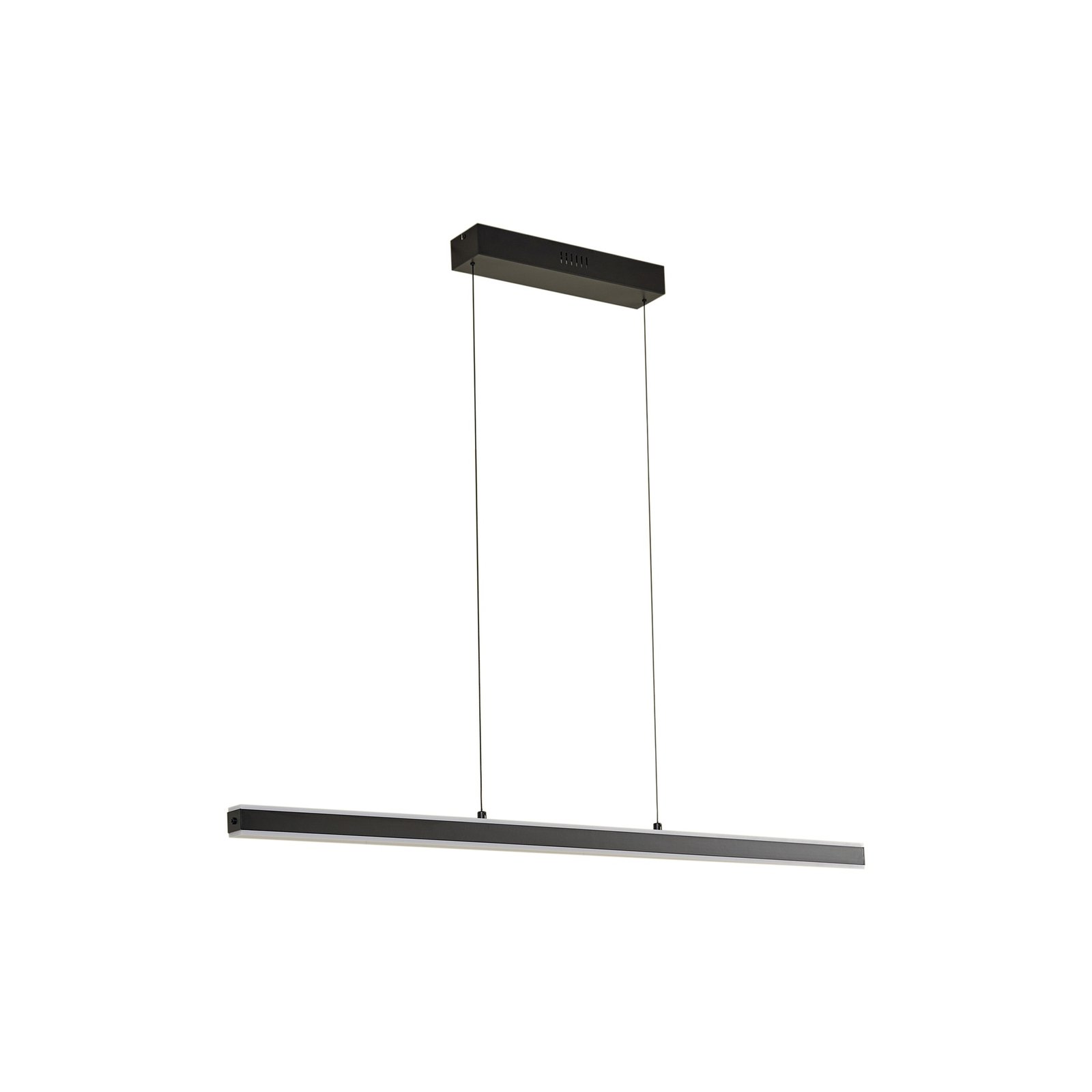 Lucande Pendolo LED-hengelampe, svart, aluminium, 120 cm