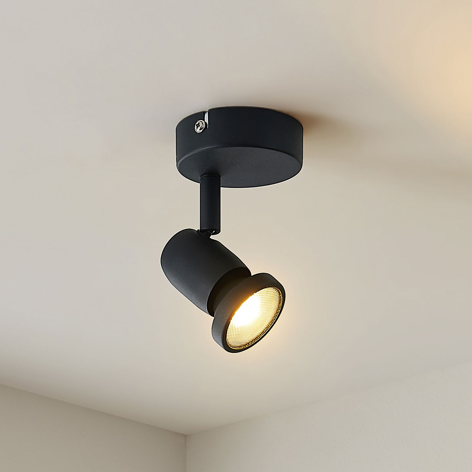 ELC Simano LED spot, zwart, 1-lamp