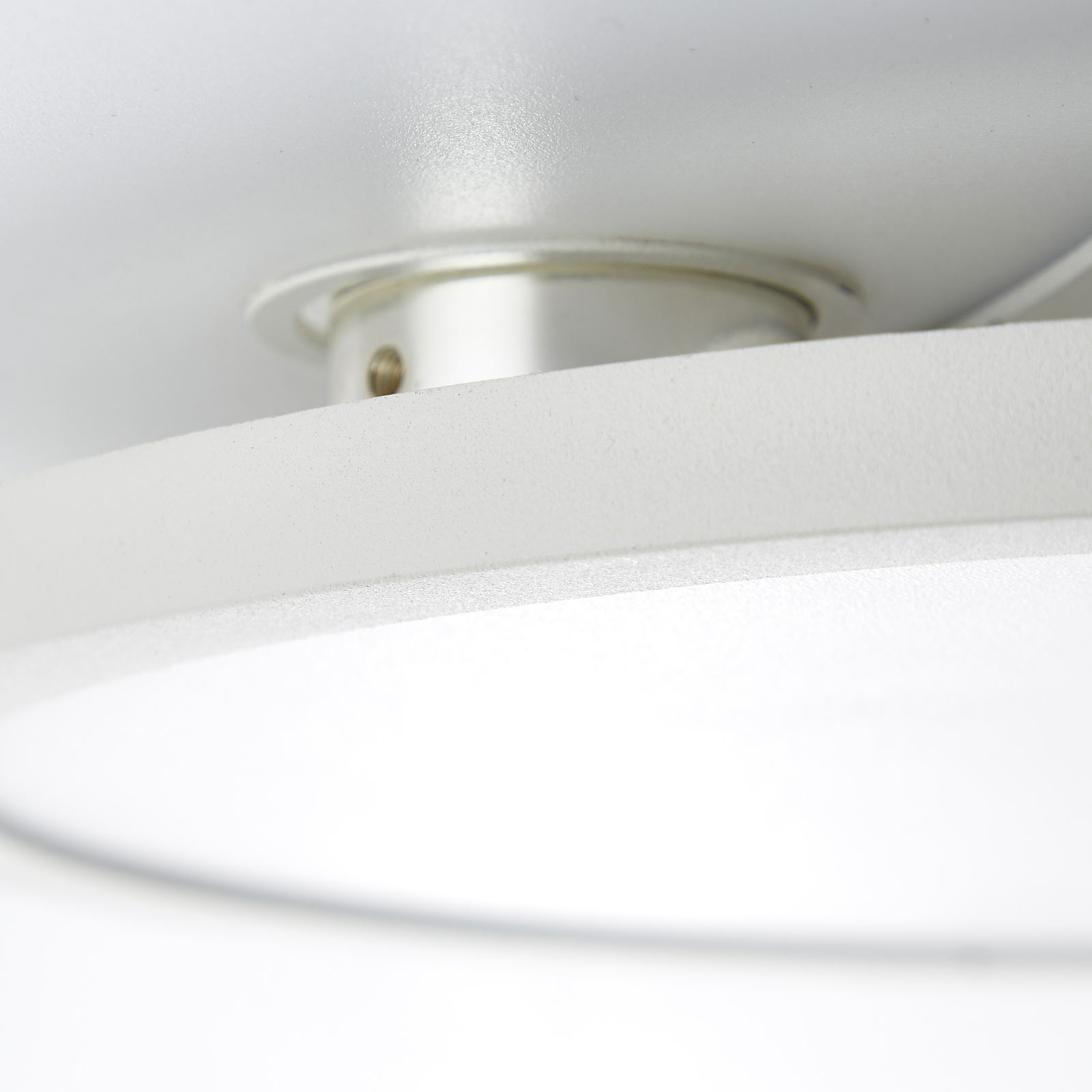 LED-Deckenlampe Bility, rund, Rahmen weiß