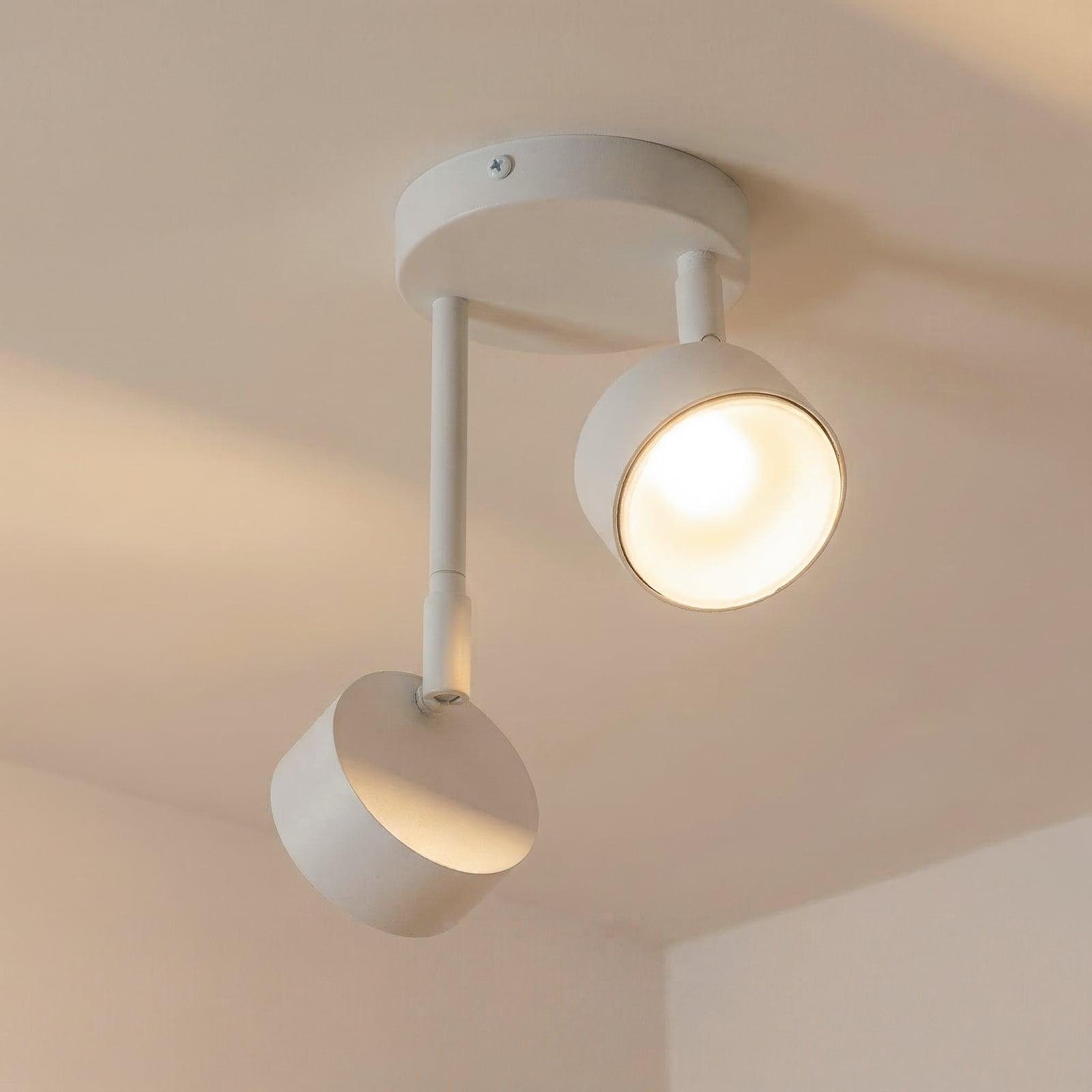 Spot pour plafond Nemo, à 2 lampes, blanc, orientable, métal, GX53 Spot pour plafond Nemo, à 2 lampes, blanc, orientable, métal, GX53