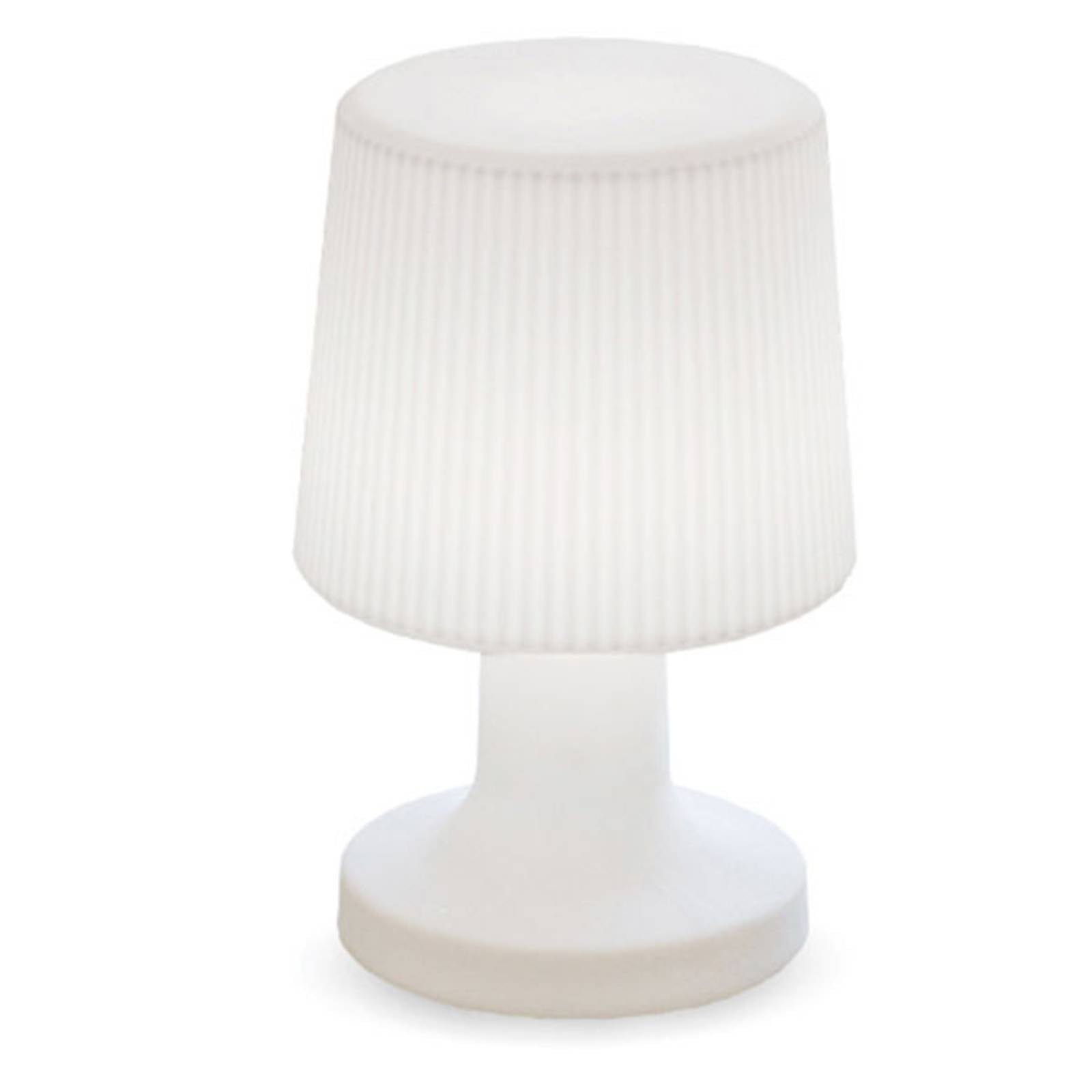 Newgarden Carmen LED da tavolo cavo 6.500K IP65, polietilene, E27, 3 W, altezza: 45 cm