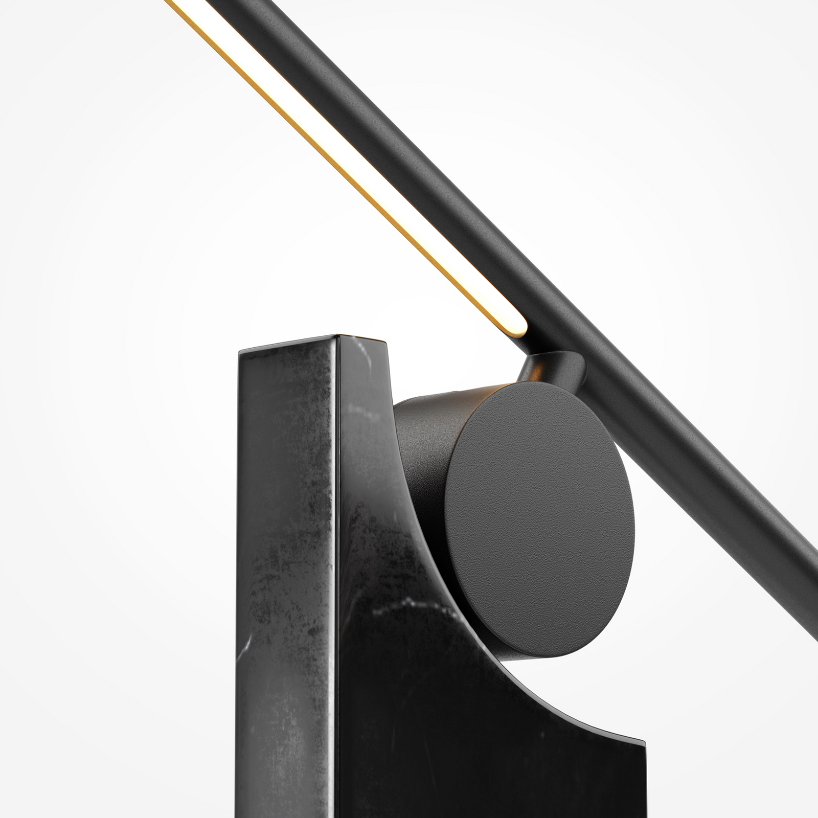 LED stalo lempa „MONUMENTO“, juoda, 42 cm, marmuras/metalas LED stalo lempa „MONUMENTO“, juoda, 42 cm, marmuras/metalas