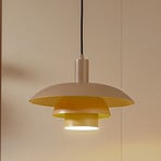 Lampa wisząca Lindby Elorri, beżowy, Ø 38 cm, metal