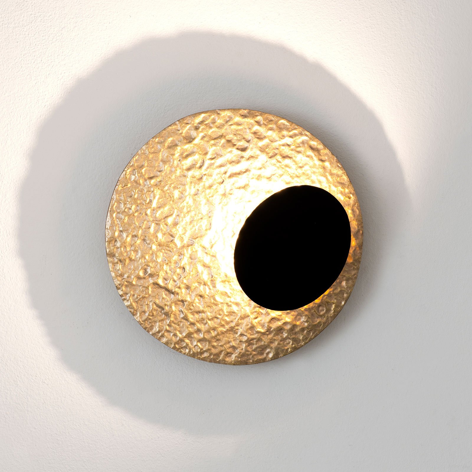 LED wandlamp Infinity in goud, Ø 20 cm