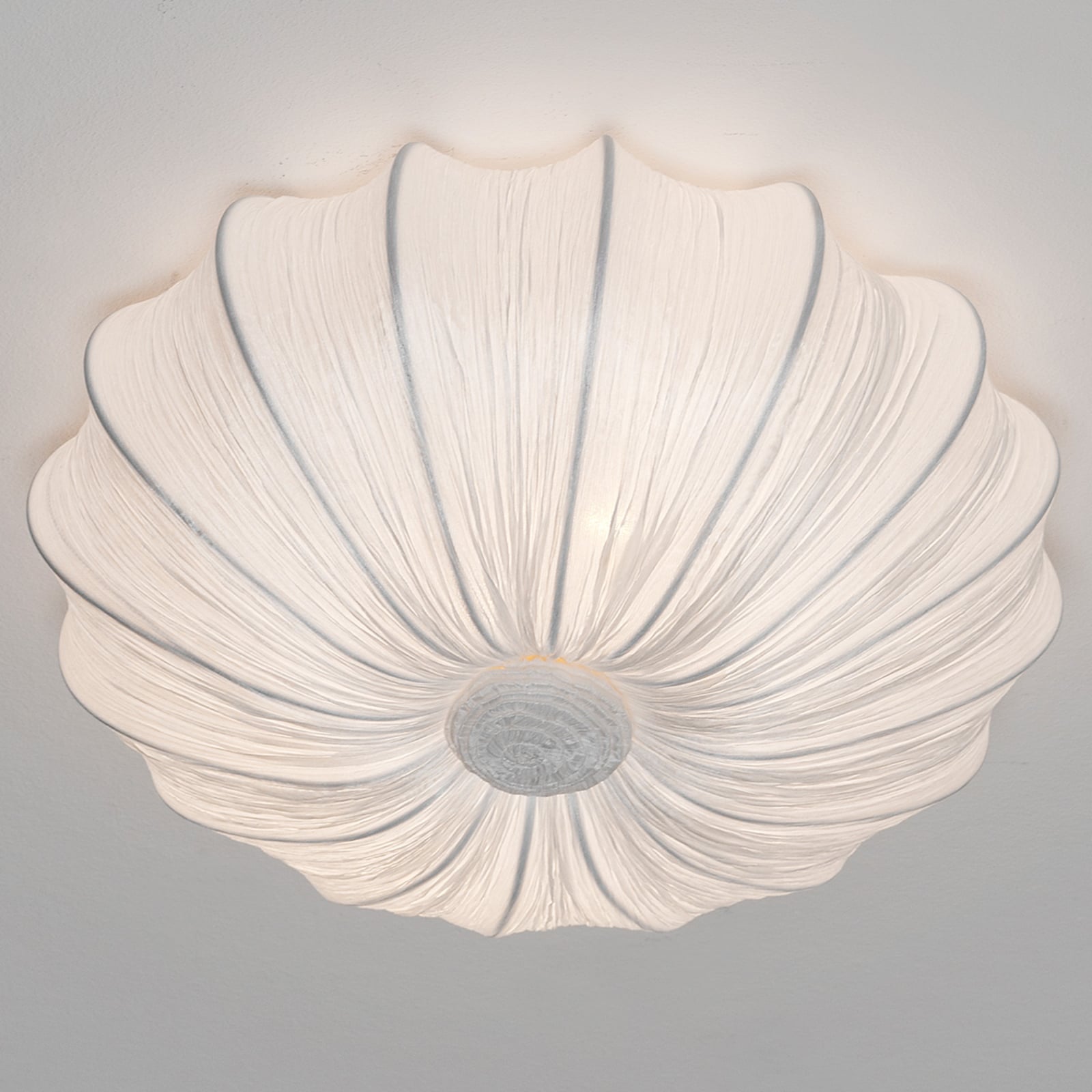 J. Holländer Sultano Piccolo ceiling light Ø 40 cm, for Living / Dining Room, cotton, E27, 13 W, energy efficiency: A++, H: 10 cm