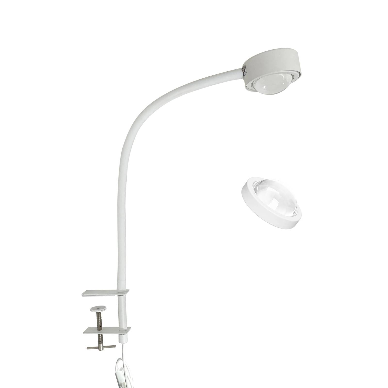 Lindby Lampe à pince à vis Jyla blanc LINSE 4.200 K