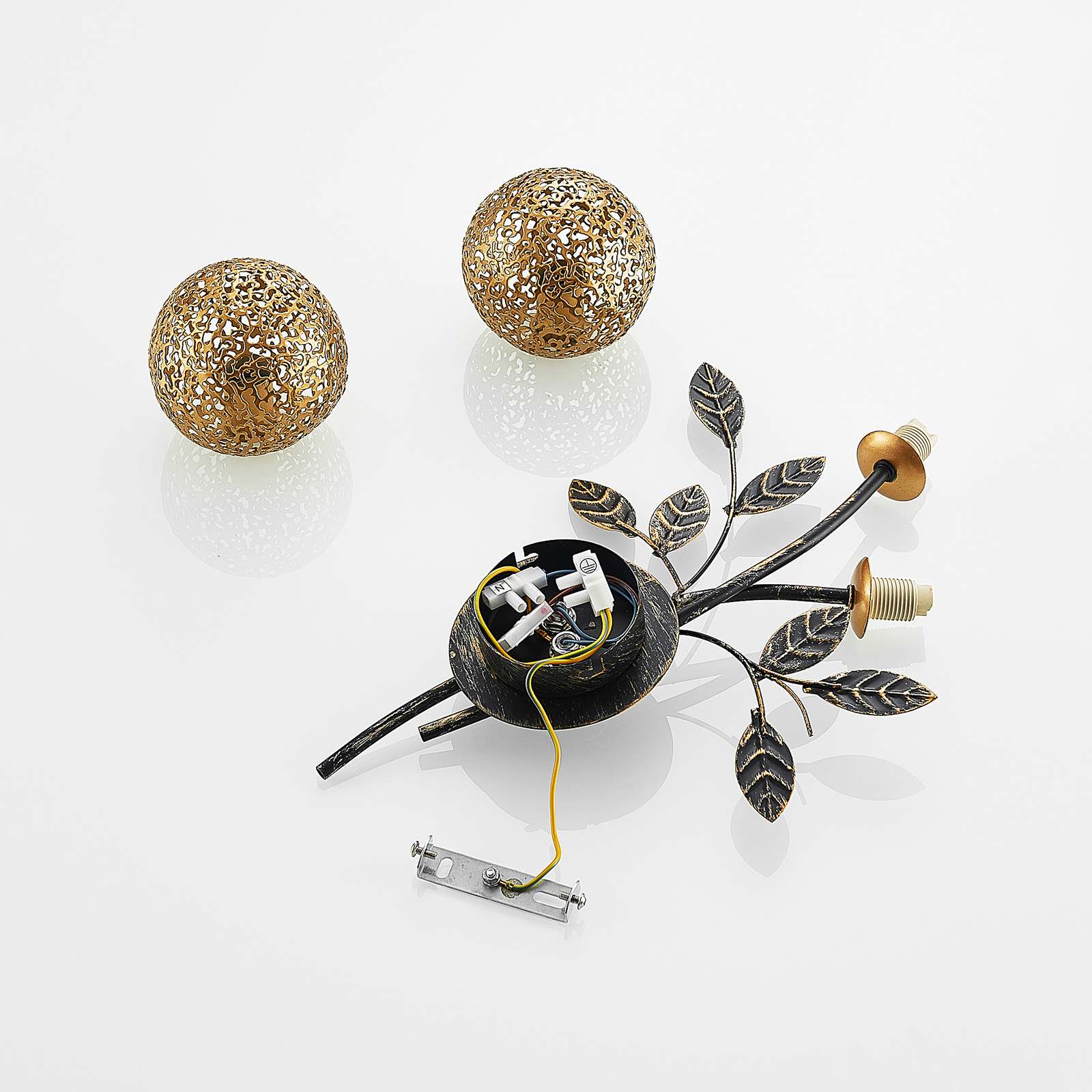 Evory 2Wandlamp Gold - Lucande
