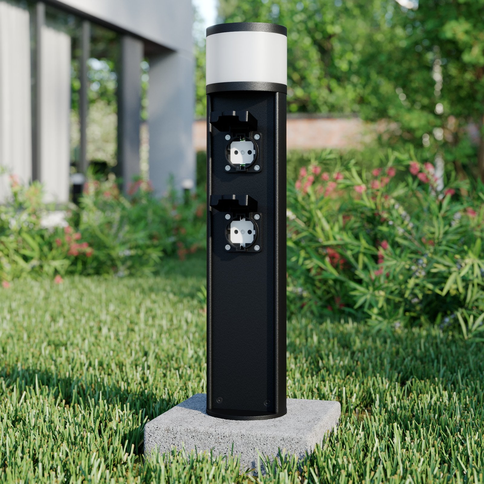 Corban Buiten Tuinlamp w/2 Power Strip Graphite - Lucande